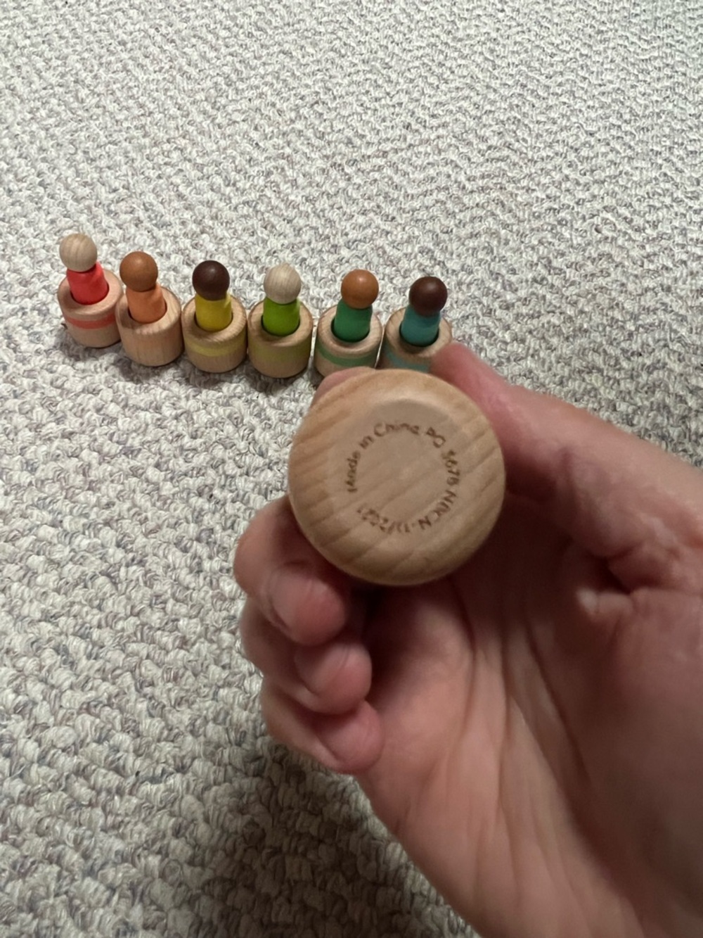 Lovevery Wooden Rainbow Peg Dolls Set - Multicolor - Picture 2 of 3